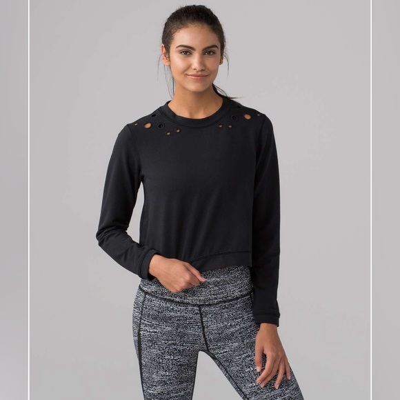Lululemon Space Crew (Eyelet) - Black - Picture 2 of 4